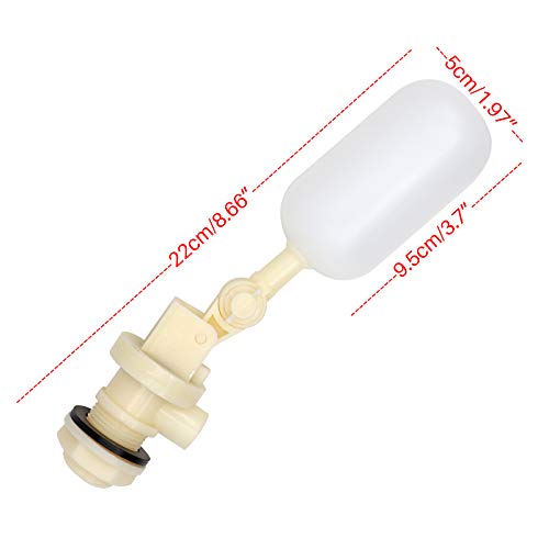 Float Valve 3/4 Inch,2 Pack Water Float Ball Valve with Adjustable Arm and Filter for Fountain,Water Trough,Water Tank,Pool,Pond,Automatic Waterer Water Bowl,Aquarium