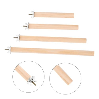 4pcs Parakeet Perch Thickened Wooden Bird Stand for Parrots Stable and Secure Bird Cage Accessories Enhances Comfort and Aesthetic Appeal