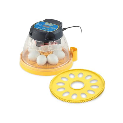 Brinsea Mini II Advance & Insert, Egg Incubator with Automatic Egg Turning and Temperature Control for Hatching 7 Eggs or up to 12 with Insert, Ideal Incubator for Hobbyists and More - size: 7 Eggs with extra insert