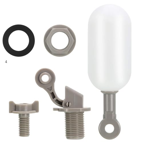 Blulu 3 Pack Float Valve, 1/2 Inch Automatic Pool Fill Float Ball Valve with Adjustable Arm for Ponds, Livestock Water Trough, Aquariums, Water Tank Level Control, Aquaculture(Gray) - color: Gray