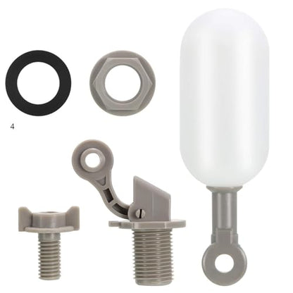 Blulu 3 Pack Float Valve, 1/2 Inch Automatic Pool Fill Float Ball Valve with Adjustable Arm for Ponds, Livestock Water Trough, Aquariums, Water Tank Level Control, Aquaculture(Gray) - color: Gray