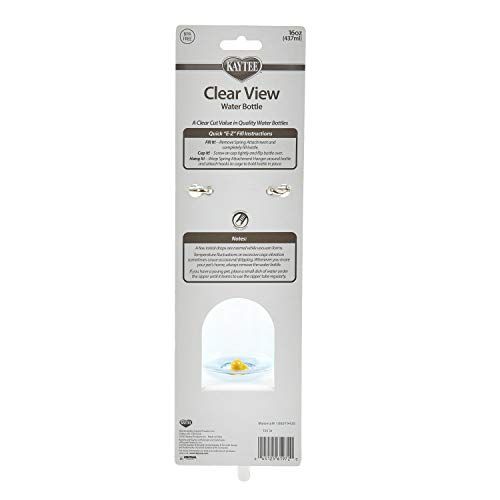 Kaytee Clear View Water Bottle for Pet Guinea Pigs, Rats and Chinchillas, 16 oz - size: 16 oz (Pack of 1)