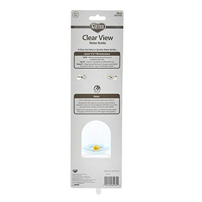 Kaytee Clear View Water Bottle for Pet Guinea Pigs, Rats and Chinchillas, 16 oz - size: 16 oz (Pack of 1)