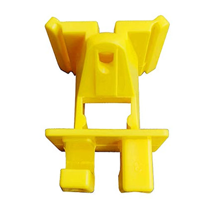 QMARK 25 Pack Electric Fence Wood Post, Nail on Insulators, Nail In Insulators, 1-1/2 Inch Extender Wood Post Insulators with Nails - Yellow (25 Pack)