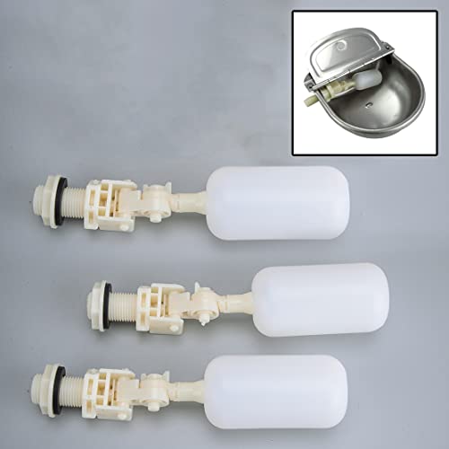 3Pcs Automatic Waterer Bowl Float Valves for Horse Cattle Sheep Pig Water Trough