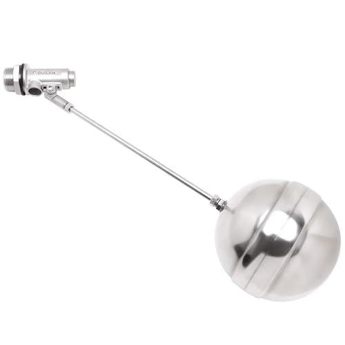 Stainless Steel Float Ball Valves - 1" NPT Male Thread Flow Control Float Sensor Valve Automatic Water Level Control Float For Tank Pond Water Tower (pack of 2) - size: 1 Inch
