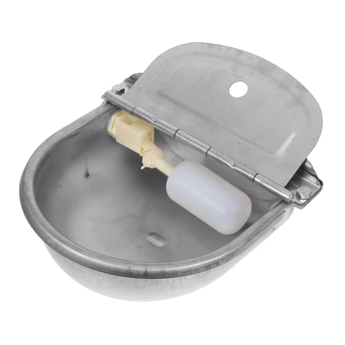 TOYANDONA Stainless Steel Automatic Water Bowl for Livestock Durable Waterer for Cattle Pigs Sheep with Float Valve Easy to Clean Generous Capacity for Farm Animals