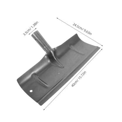 Manual Manure Scraper for Chicken Coop and Livestock Cage, 40cm Stainless Steel Poultry Cage Cleaning Rake with Sturdy Handle, Livestock Shelter and Garden Manure Scoop Tool