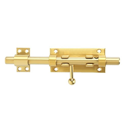 Alise Slide Lock SUS304 Stainless Steel Gate Latch, Slide Bolt Latch,Thickened Heavy Door Latch Lock,8 Inch Black Barrel Bolt Latch, Security Slide Latch Lock Gold - color: Gold, size: 8 Inch (Regular)