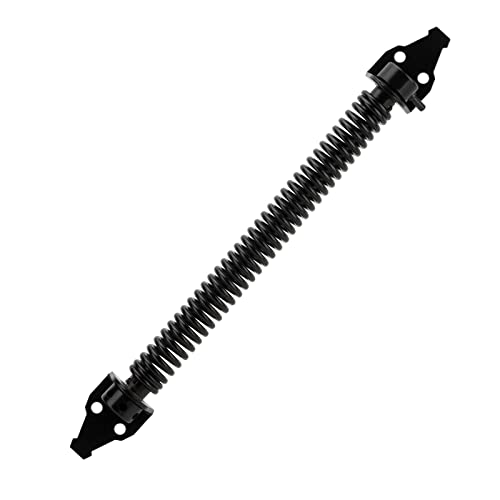 HILLMASTER 14" Gate Spring Self Closing Outdoor Door Spring Automatic Gate Closure Hardware with Adjustable Tool for Wooden and Vinyl Fence, Black