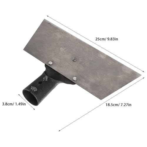 KICHOUSE Scraper Shovel for Cement Floors: Manganese Steel Farm Cleaning Shovel - Multipurpose Garden Cleaning Tool for Ice Barn Chicken Coop and Lawn, Rod Not Included