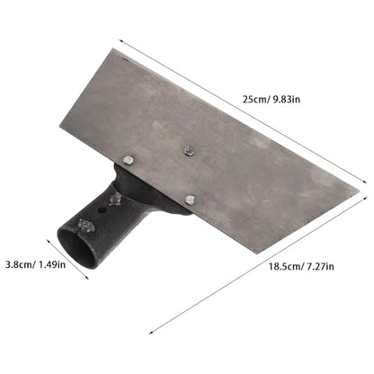 KICHOUSE Scraper Shovel for Cement Floors: Manganese Steel Farm Cleaning Shovel - Multipurpose Garden Cleaning Tool for Ice Barn Chicken Coop and Lawn, Rod Not Included