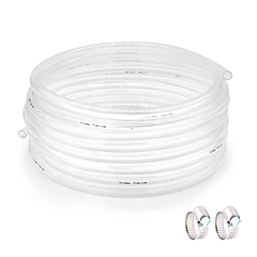 3/4’’ ID × 1’’ OD - 100 ft Clear Vinyl Tubing Flexible PVC Tubing,Lightweight Plastic Tube,Oil Resistant Hybrid Multipurpose Industrial Vinyl Hose - size: 3/4'', style: 100 feet