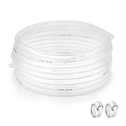 3/4’’ ID × 1’’ OD - 100 ft Clear Vinyl Tubing Flexible PVC Tubing,Lightweight Plastic Tube,Oil Resistant Hybrid Multipurpose Industrial Vinyl Hose - size: 3/4'', style: 100 feet