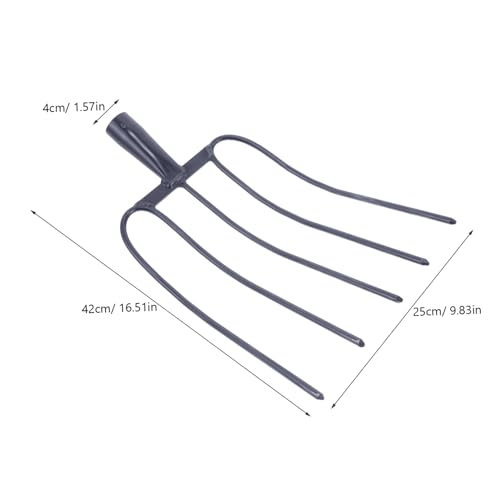 Yardwe Durable Agricultural Fork Multi Functional Manure Fork for Farm Lawn Heavy Duty Handheld Tool for Clearing Grass Maintenance Resistant Design