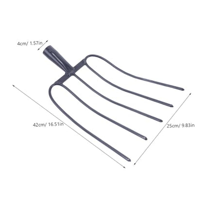 Yardwe Durable Agricultural Fork Multi Functional Manure Fork for Farm Lawn Heavy Duty Handheld Tool for Clearing Grass Maintenance Resistant Design
