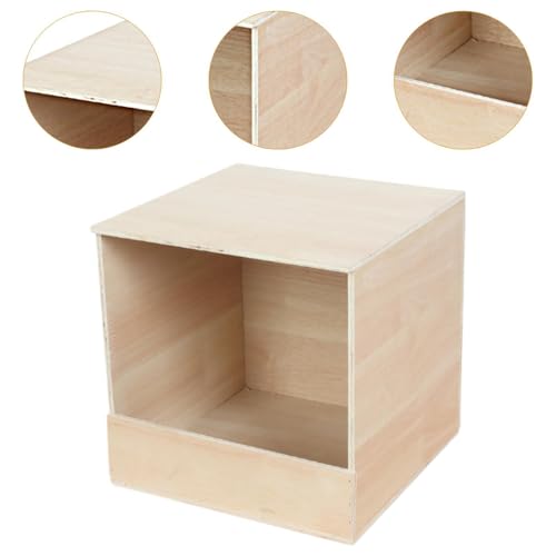 Parakeet Nesting Box Wooden Parrot Nest Birds Box Wood Breeding Box Wooden Pigeon Nesting Box for Lovebirds Cockatiels Budgie, Small