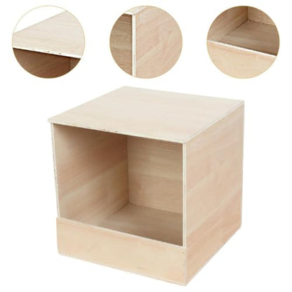 Parakeet Nesting Box Wooden Parrot Nest Birds Box Wood Breeding Box Wooden Pigeon Nesting Box for Lovebirds Cockatiels Budgie, Small