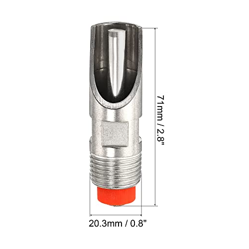 MECCANIXITY Pig Nipple Waterer Automatic Pig Feeder 1/2" PT Poultry Water Nipple Pig Drinker Stainless Steel Plastic Hat Duck-Mouth Type for Sows Drinking, Silver