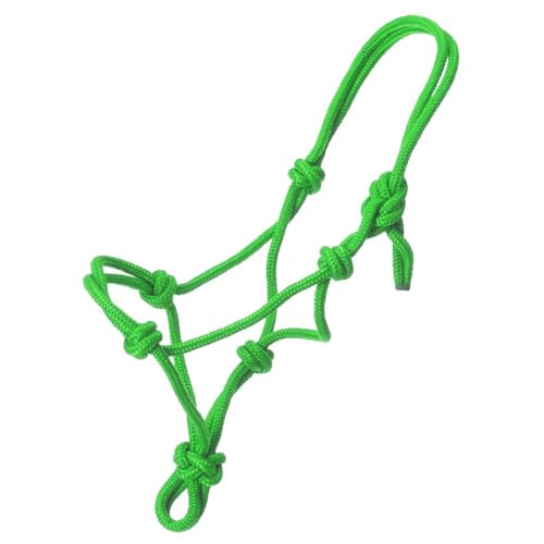 Tough1 Miniature Poly Rope Halter - color: Neon Green, size: Large