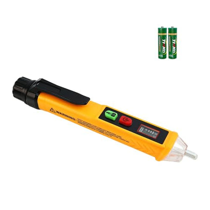 Voltage Tester Non Contact Voltage Detector Dual Range AC 12V/48V-1000V,Electrical Tester Pen with LCD Display Live Wire Tester with Alarm and Flashlight Wire Breakpoint Finder Tools