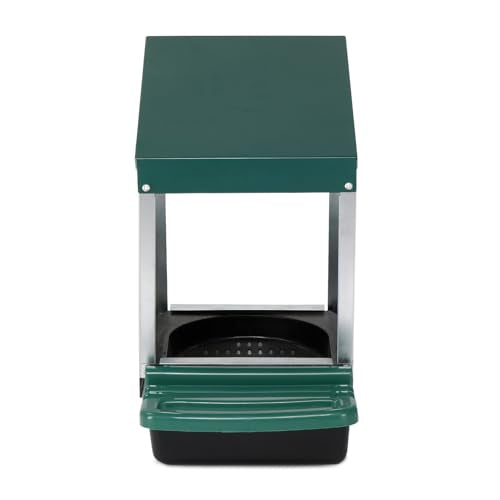 Single Roll Out Chicken Nesting Box,Chicken Nesting Boxes, 1 Compartment Chicken Egg Laying Box, Nesting Boxes for Chickens with Swing Perch and Roll Away Egg Collection for Chicken Coop, Green