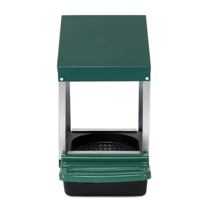 Single Roll Out Chicken Nesting Box,Chicken Nesting Boxes, 1 Compartment Chicken Egg Laying Box, Nesting Boxes for Chickens with Swing Perch and Roll Away Egg Collection for Chicken Coop, Green