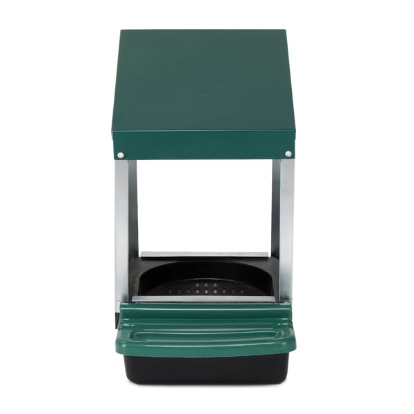 Chicken Nesting Box, Single Compartment Wall Mount Brooder Box with Pull-Out Cleanable Tray, Perch & Easy Egg Collection, 1-Hole Hen Roosting Nest, Green