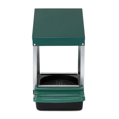 Chicken Nesting Box, Single Compartment Wall Mount Brooder Box with Pull-Out Cleanable Tray, Perch & Easy Egg Collection, 1-Hole Hen Roosting Nest, Green