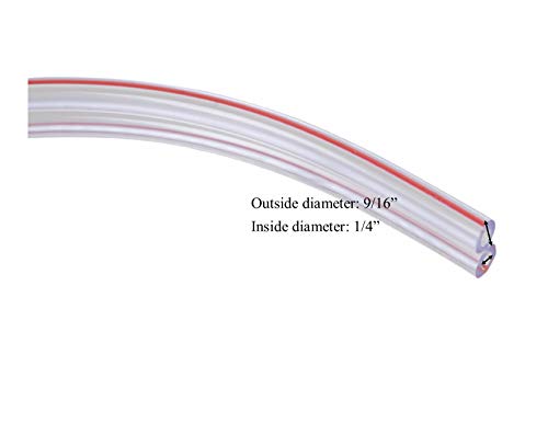 Milk Hose/Tube Transparent Food Grade For Cow Or Goat Milking Machines 8 Ft Long (5/8 Inch ID) With 8 FT Pulsator Hose By Melasty