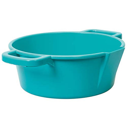Weaver Livestock Large Round Feed Pan, Teal