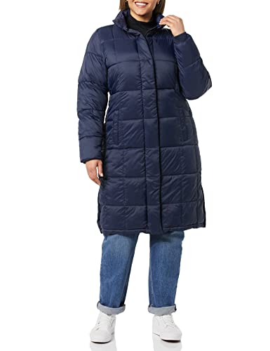 Amazon Essentials Women's Lightweight Quilted Long Puffer Winter Coat - color: Navy, size: X-Small