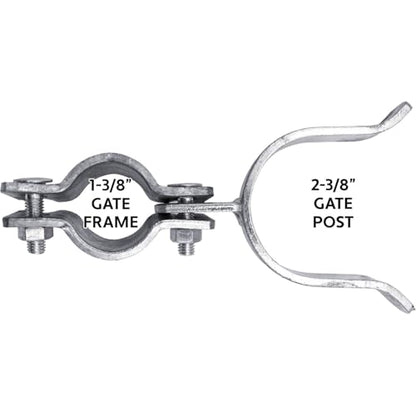 1-3/8" x 2-3/8" Chain Link Fence Gate Fork Latch - Galvanized - with Hole for Padlock - CASE Qty 25 - size: 1-3/8" X 2-3/8" Case