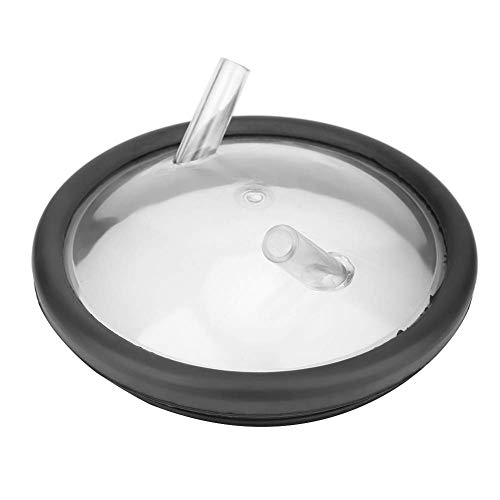 Food Grade Transparent Milk Bucket Lid with 2 Openings & Silicone Gasket, Plastic Replacement Lid Fits 25–30 L Milking Machine Buckets, Dishwasher Safe