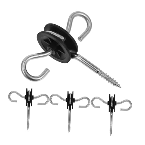 MERRYHAPY 4pcs Electric Fence Insulators for Cattle and Ranch Fencing Weather Resistant Screw-in Gate Handle Dual Easy Installation for Secure Livestock Safety