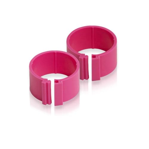 Hatching Time Poultry Leg Bands 12 mm Pink Pack of 25 with Zip Connection for Chickens Ducks Turkeys and Medium Large Birds - color: Pink, size: 12 mm
