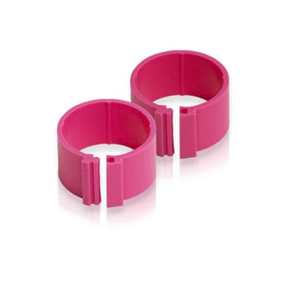 Hatching Time Poultry Leg Bands 12 mm Pink Pack of 25 with Zip Connection for Chickens Ducks Turkeys and Medium Large Birds - color: Pink, size: 12 mm