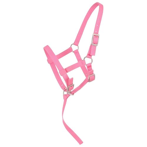 Tough1 Adjustable Halter - color: Pink, size: Horse Suckling