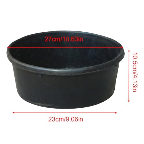 Livestock Feed Pan, 4L Rubber Horse Feed Bucket, Animal Feeds Bowl, Water Trough Dust Bath Container, Livestock Feeding Basin for Outdoor Farm Ranch Small Animal Dog Chicken Duck Goat