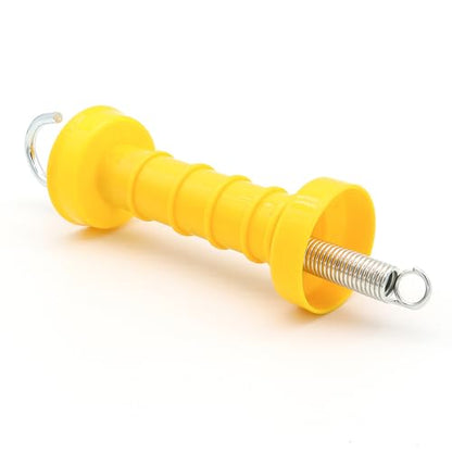 Electric Fence Spring Gate Handle Set with Insulators and Anchor, Yellow (MB2Pcs+4A) - style: MB2Pcs+4A