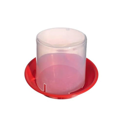 Hatching Time Poultry Starter Drinker, 12 oz, 350 ml, Clear PP Plastic (Polypropylene), Red Cup, Spill-Proof, Safe for Chicks, Add Vitamins, Perfect for Backyard Flock - style: 350 ml