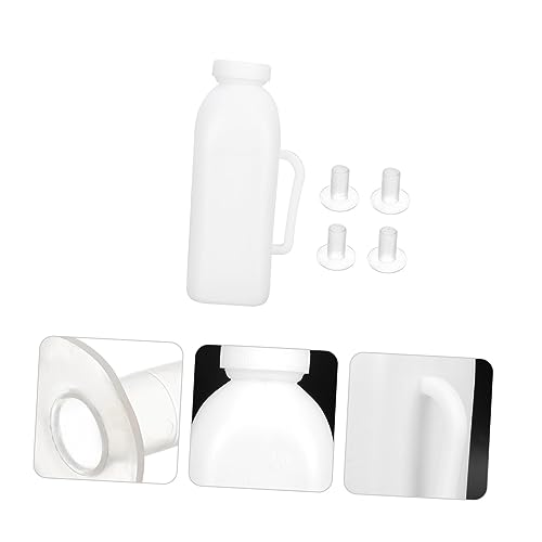 MERRYHAPY 2000ml Calf Nursing Bottle for Livestock 2L Calf Feeding Bottle with 4 Pacifiers Durable Milk Bottle for Calves Sheep and Goats