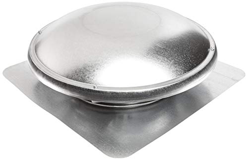 Master Flow GAF 1000 CFM Power Roof Mount Attic Vent Fan with Thermostat (PT6): Easy Installation & Efficient Exhaust Ventillation | Airflow Capacity for attic Spaces Upto 1600 sq.ft. - Mill - color: Mill