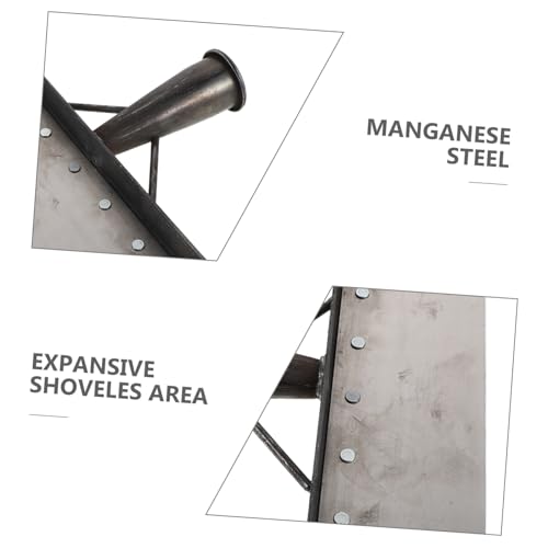 Heavy Duty Manganese Steel Flat Shovel Scraper Tool for Livestock Manure Cleaning, 38cm Multifunctional Barn Dung Scraper for Farm and Poultry Waste Removal