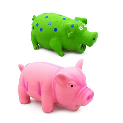 minkissy Adorable Pig Chew Toy for Dogs Creative Squeaky Sound Teeth Grinding Toy for Play and Reducing Boredom Made of Safe Material