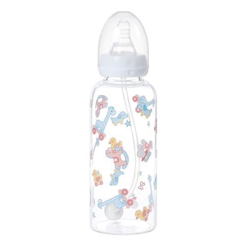 CutiePlusU Adult Glass Feeding Bottle Cute Printed Large Size Baby Bottles Rocking Fun 13.5Oz/400ML - color: Bottles Rocking