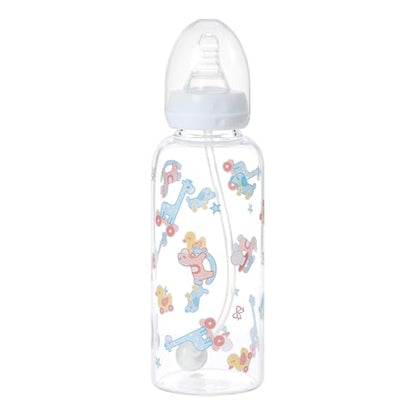 CutiePlusU Adult Glass Feeding Bottle Cute Printed Large Size Baby Bottles Rocking Fun 13.5Oz/400ML - color: Bottles Rocking