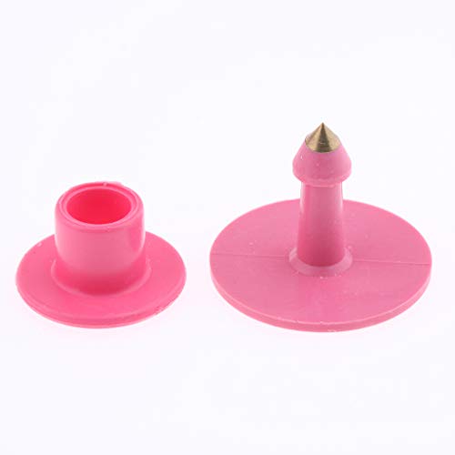 Baosity 100PCS Small Numbered Livestock Ear Tag for Pig, Pink