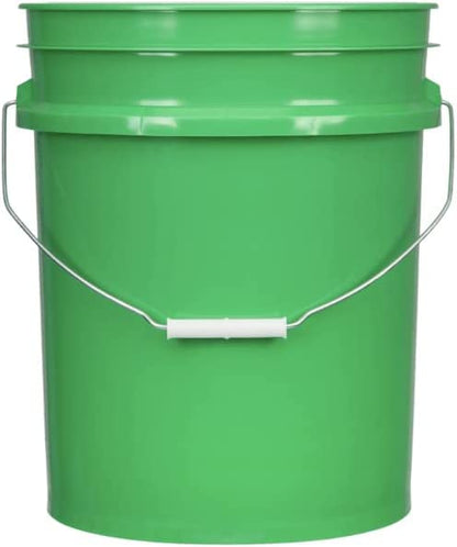 House Naturals 5 Gallon Food Grade BPA Free, Made in USA Plastic Bucket (3 Colors) with Air Tight Screw On lid, (Pack of 3)