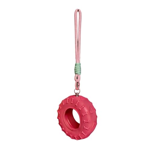 Silicones Tire Swing Toy with Adjustable Chain Fun Silicones Tire Hammock Toy for Small Pet Cage Entertainment - color: Pink